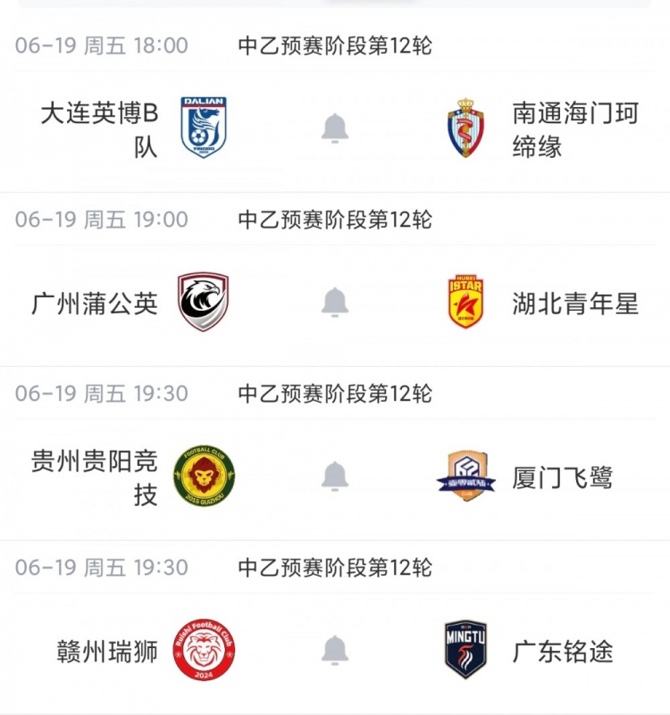 海港B队吞赛季首败 6分优势领跑北区；贵阳竞技三连胜独占南区鳌头